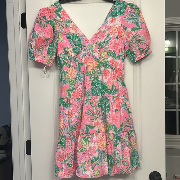Lilly Pulitzer Nalani Short Sleeve Cotton Dress - Journey to the Jungle - Size 8 - Picture 6 of 9